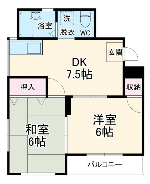 ハイツ遊歩道の間取り