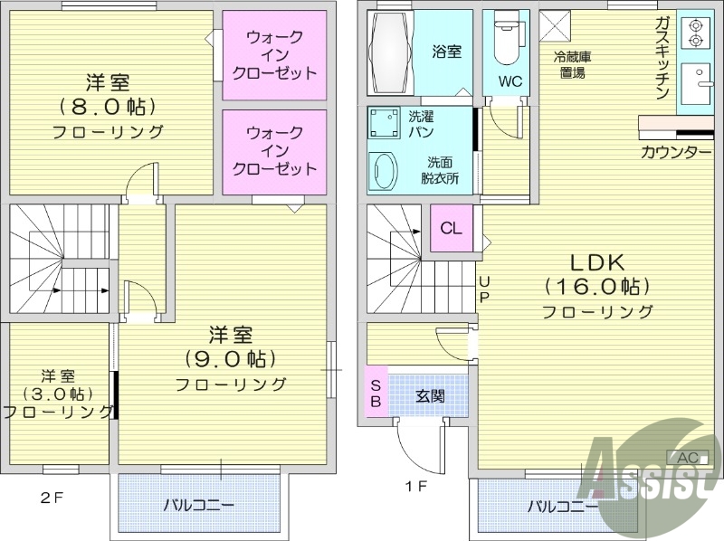 宮城県仙台市青葉区折立１（一戸建）の賃貸物件の間取り