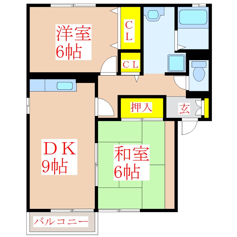 セジュールエスポワ　A棟の間取り