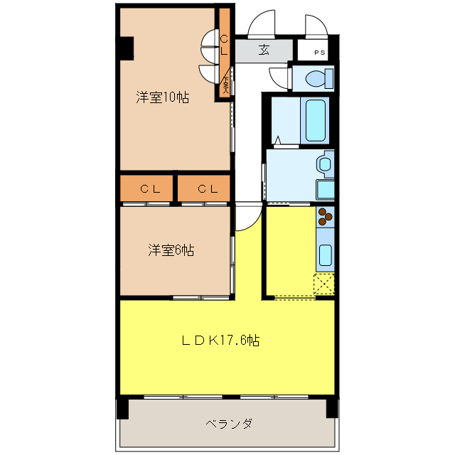 岐阜市寿町のマンションの間取り