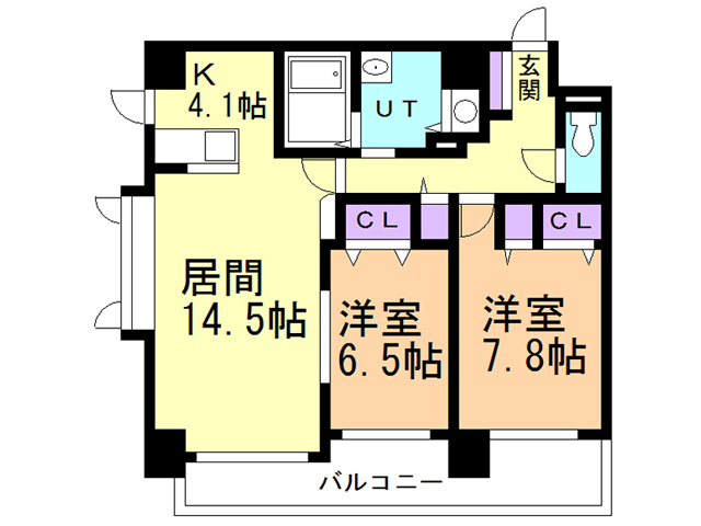 苫小牧市泉町のマンションの間取り