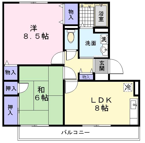 ハイカムール木下の間取り