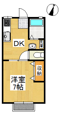 倉敷市藤戸町天城のアパートの間取り