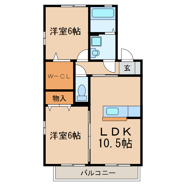 シャルマン（勝川町２）の間取り