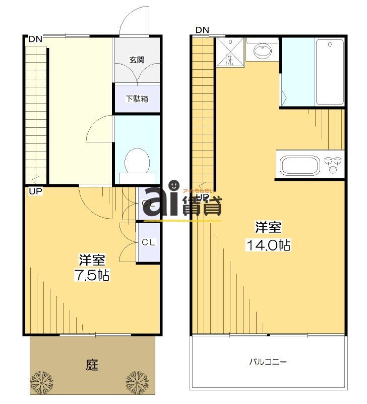 国分寺市東元町のマンションの間取り