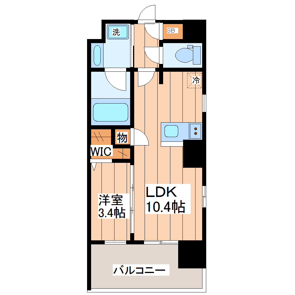 シーズンフラッツSENDAI EASTの間取り