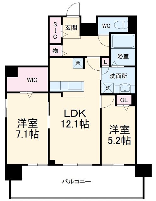 名古屋市中村区太閤のマンションの間取り