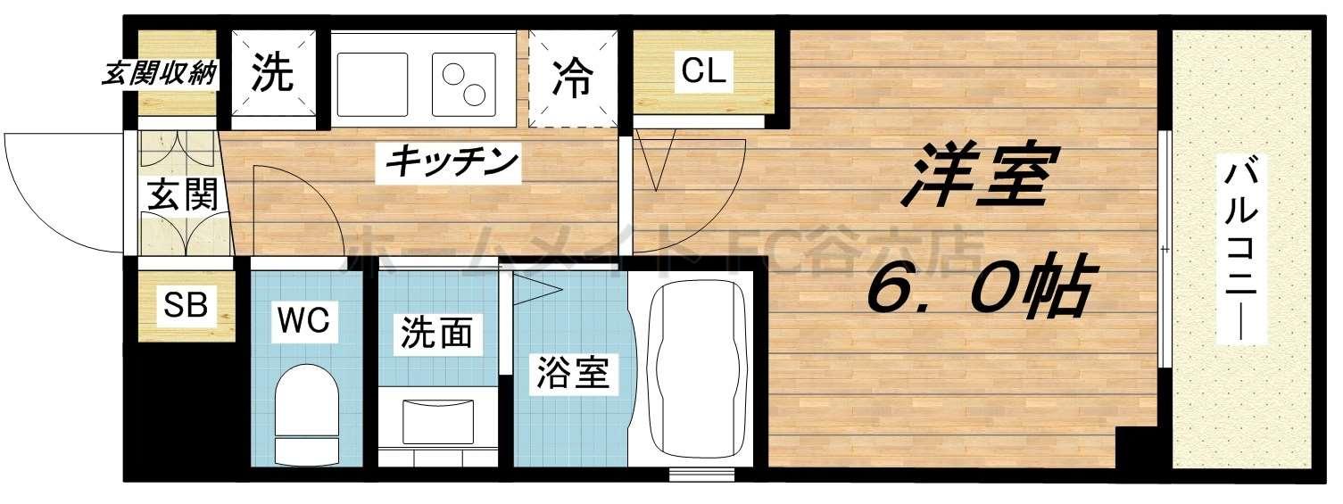 エステムコート難波WEST－SIDEVアジュールの間取り