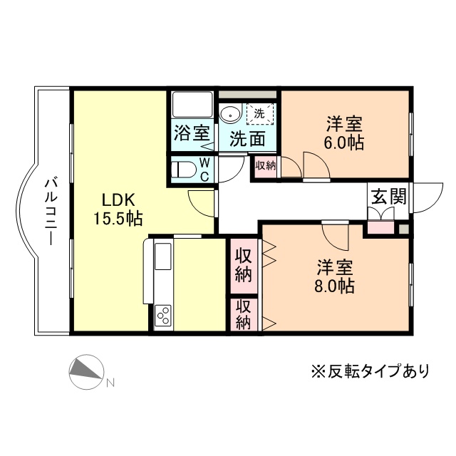 ハートフルマンションポラリスの間取り