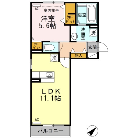 ブルーノ千代田の間取り