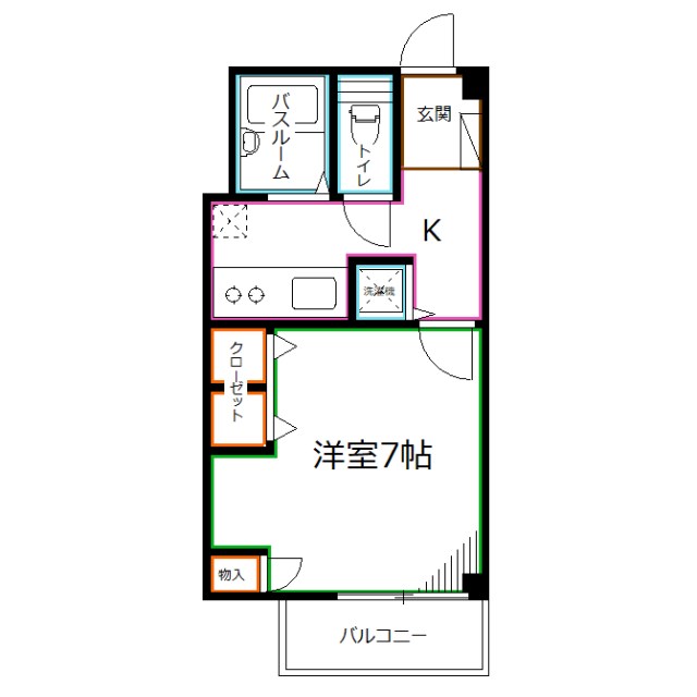 第３小柳コーポの間取り