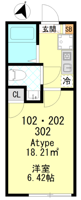 江戸川区西瑞江のアパートの間取り