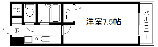 京都市上京区鏡石町のマンションの間取り