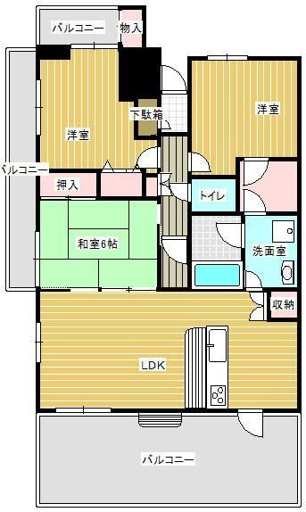 プランヴェール横須賀汐入の間取り