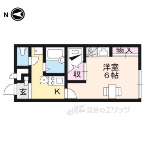 米原市下多良のアパートの間取り