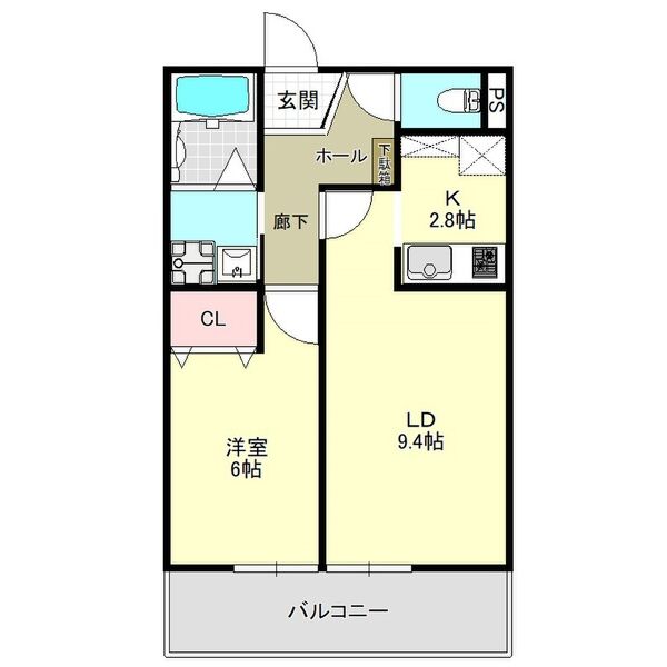 名古屋市港区善北町のアパートの間取り