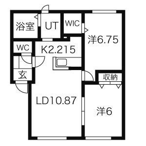 クレスト駒園 A棟の間取り