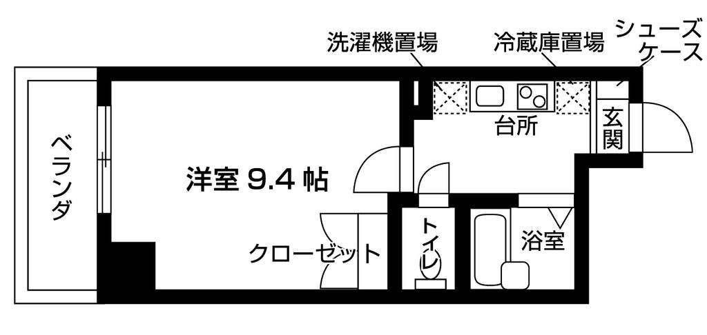 E Studioの間取り