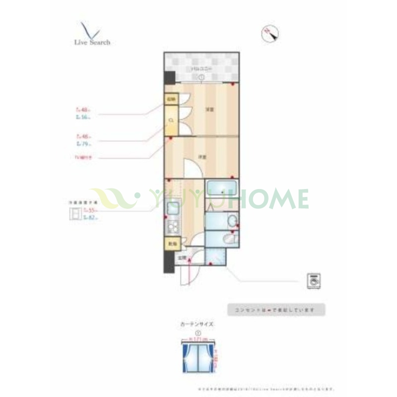 福岡市東区箱崎ふ頭のマンションの間取り