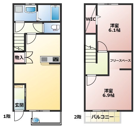 Maisonettepark　大道 IIAの間取り