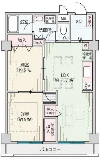 ライオンズマンション大森第８の間取り