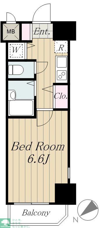 新宿区市谷柳町のマンションの間取り