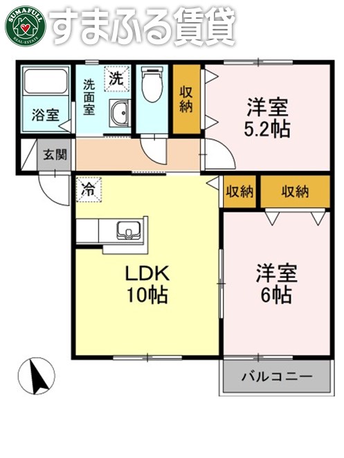 シティベルIYODA　C棟の間取り