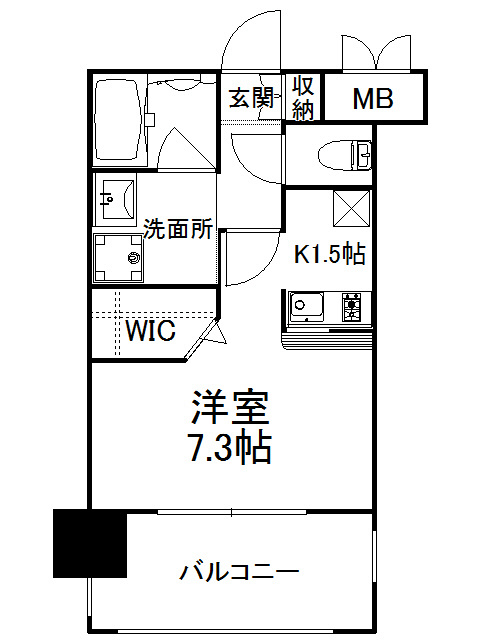 エンクレスト天神AVANTの間取り