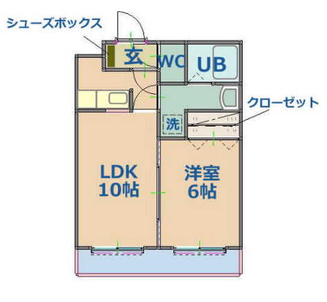 札幌市中央区南九条西のマンションの間取り