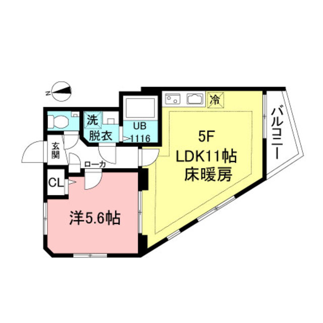 大田区山王のマンションの間取り