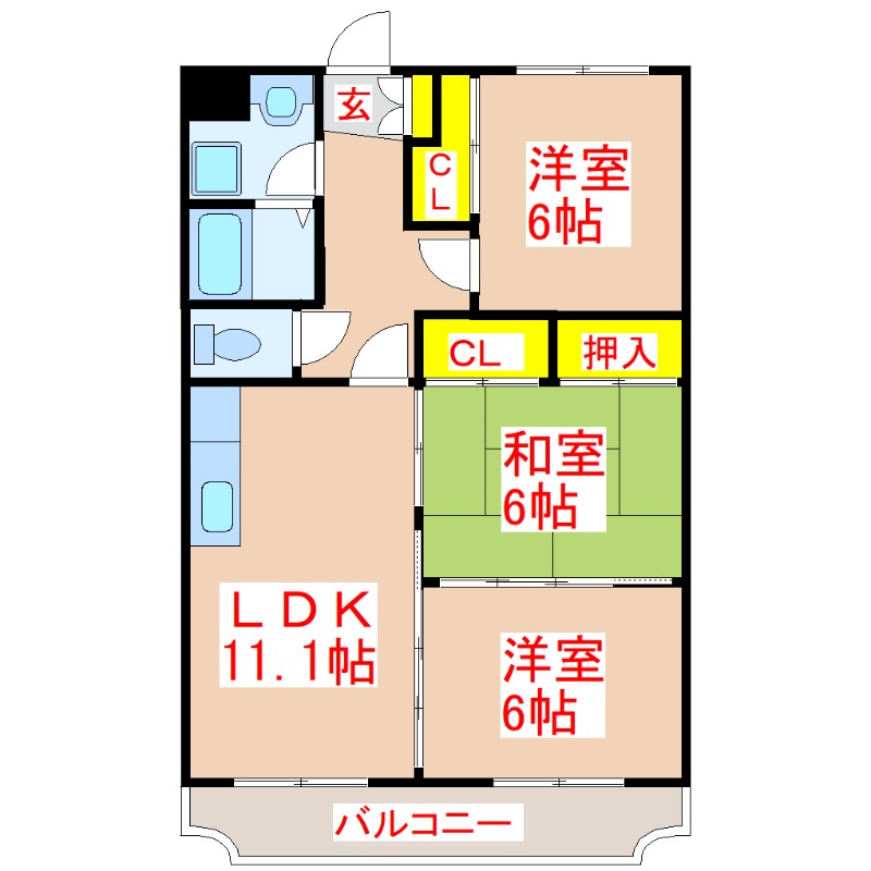 エメロード２２の間取り