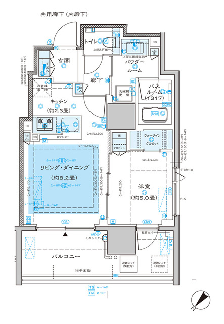 渋谷区本町のマンションの間取り