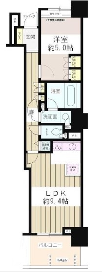 豊島区北大塚のマンションの間取り