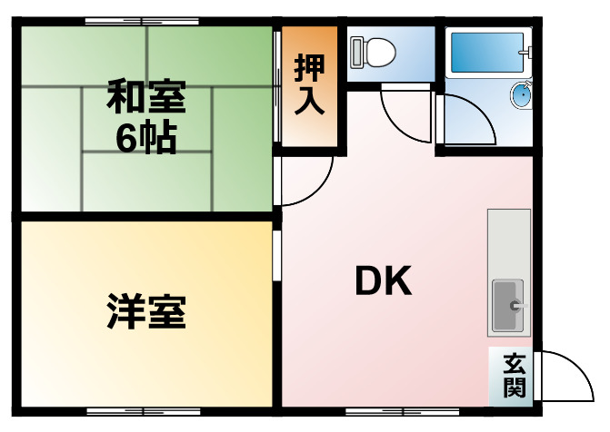 いすみ市岬町長者のアパートの間取り