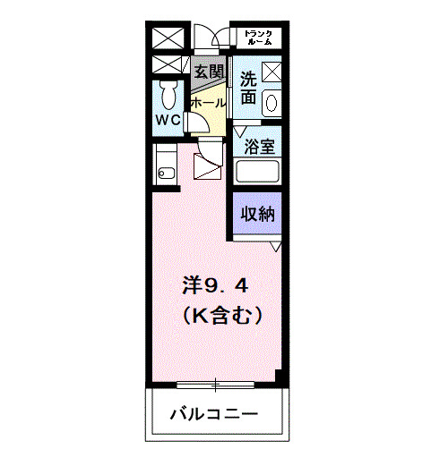 小田原市上新田のマンションの間取り