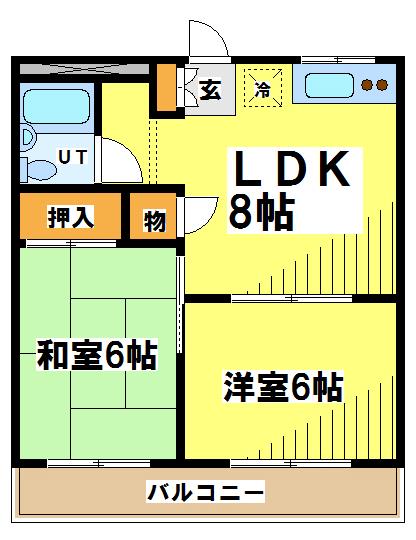 調布市布田のマンションの間取り