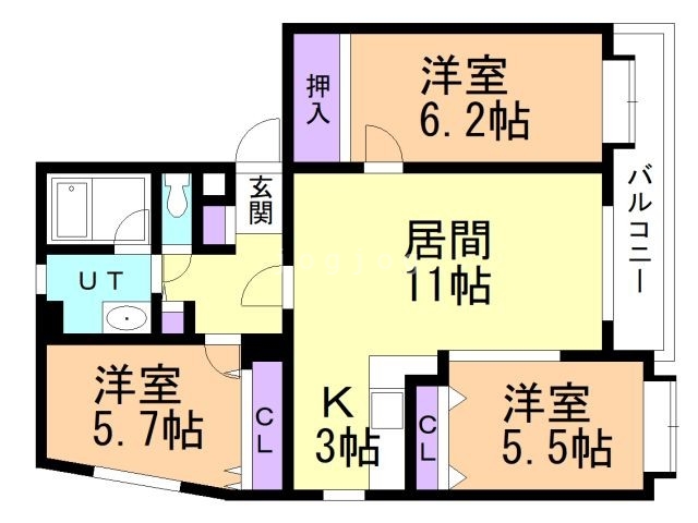 アヴニール平岸の間取り