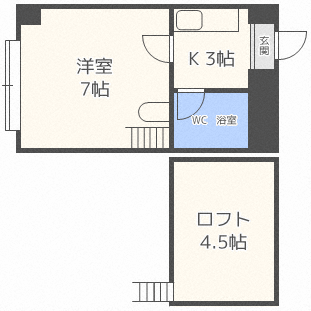 札幌市中央区南八条西のマンションの間取り