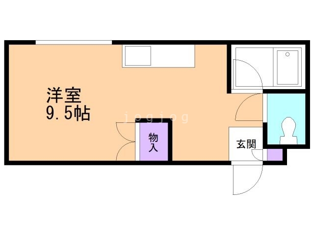 札幌市西区八軒二条西のマンションの間取り