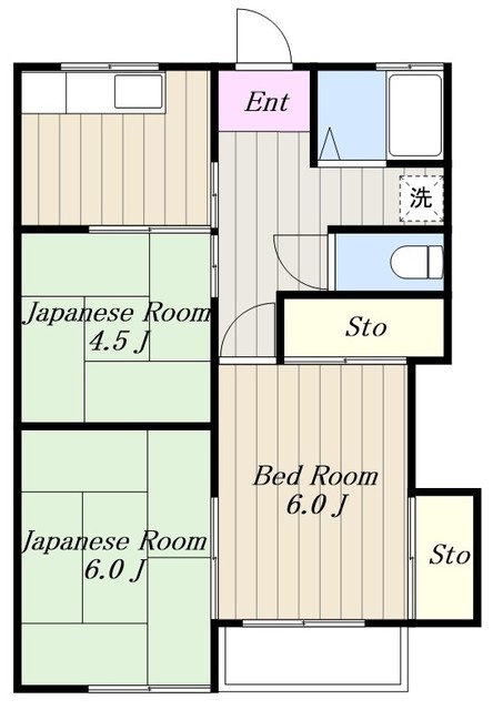 町田市成瀬のアパートの間取り