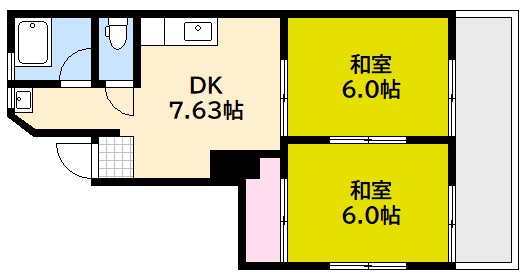 広島市西区南観音町のマンションの間取り