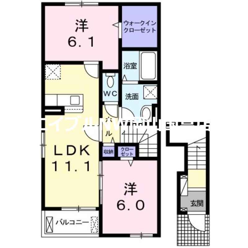 シェルブール　Ｂの間取り