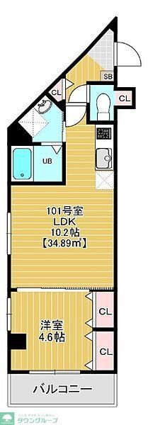 千葉市中央区院内のマンションの間取り