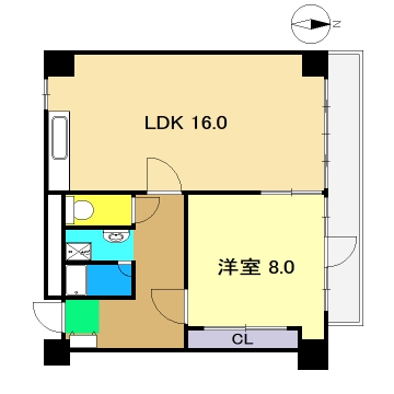 住友ハイツ(本町)の間取り