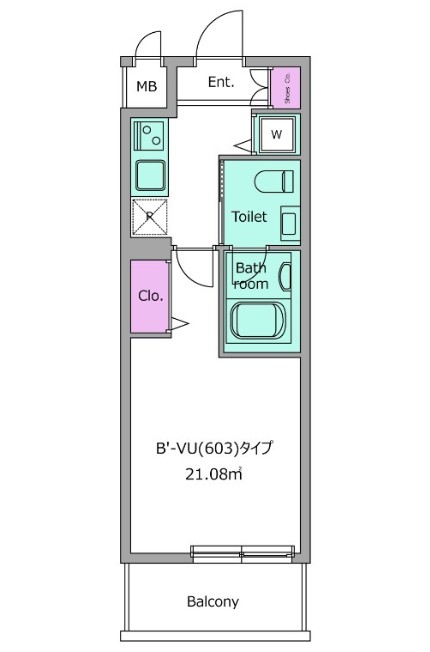 レジディア虎ノ門の間取り