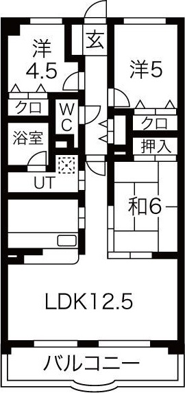 クレストヒルズ東山の間取り写真