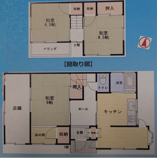 伊草店舗住宅の間取り写真