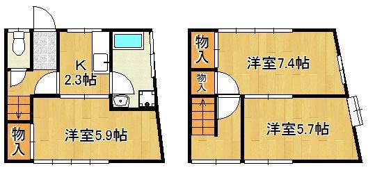 モデレイト若松の間取り写真