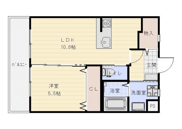 カフェ プレッシオンの間取り写真