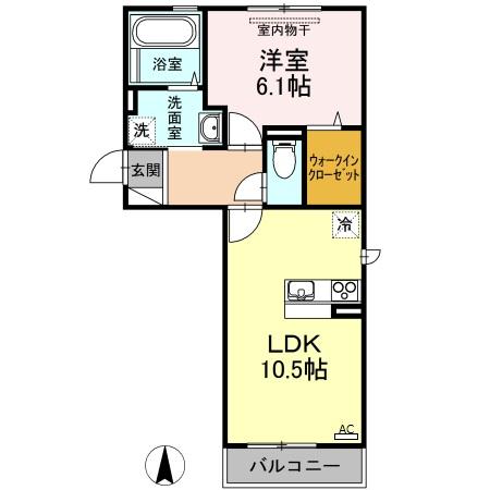 グロリア A棟の間取り写真